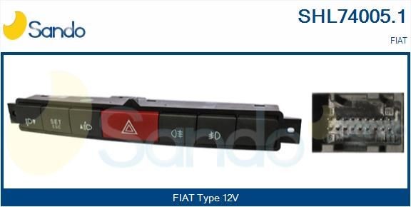 SANDO Διακόπτης φώτων έκτακτης ανάγκης SHL74005.1 SANDO SHL74005.1 Διακόπτης φώτων έκτακτης ανάγκης Doblo 2 Van / Combi τιμες