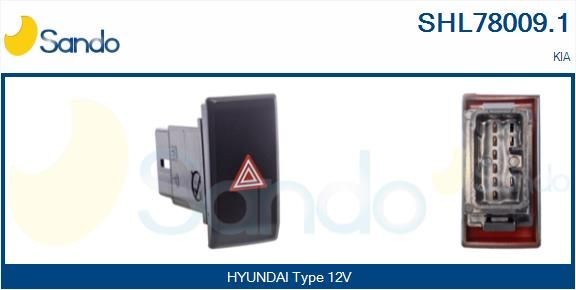 SANDO Varoitusvilkkukytkin SHL78009.1 SHL78009.1 SANDO Varoitusvilkkukytkin KIA