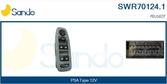 SANDO Interruptor, elevadores dos vidros SWR70124.1 SANDO SWR70124.1 Interruptor, elevadores dos vidros