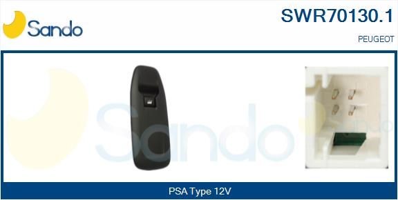 Brytare, fönsterhiss SANDO SWR70130.1 SANDO SWR70130.1: Elhiss strömställare Peugeot 208 2016