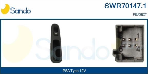 SANDO Spínač elektrického otvárania okien SWR70147.1 SWR70147.1 Vypinac na stahovanie okien SANDO PEUGEOT 308