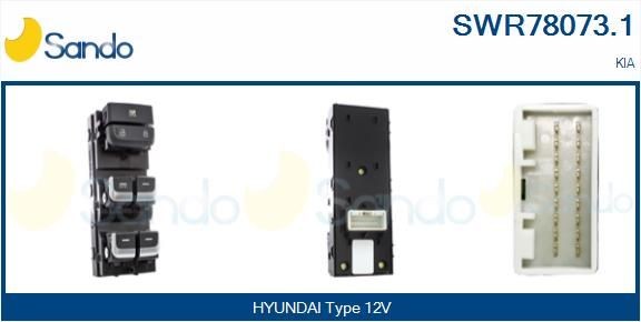 SANDO Διακόπτης, γρύλος παραθύρου SWR78073.1 Διακόπτες ηλεκτρικών παραθύρων αυτοκινήτων SANDO Kia PICANTO SWR78073.1