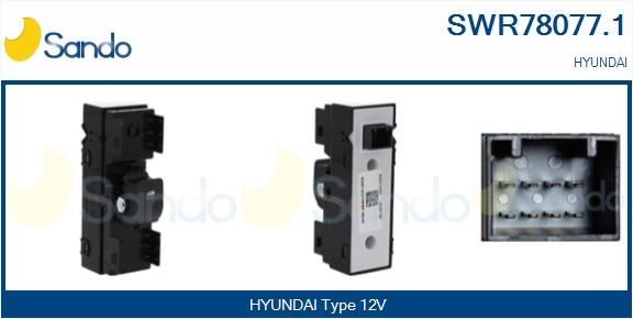 SANDO Διακόπτης, γρύλος παραθύρου SWR78077.1 Διακόπτες ηλεκτρικών παραθύρων αυτοκινήτων SANDO Hyundai ix35 SWR78077.1