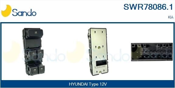SANDO Διακόπτης, γρύλος παραθύρου SWR78086.1 Διακόπτες ηλεκτρικών παραθύρων αυτοκινήτων SANDO PICANTO SWR78086.1 φθηνά