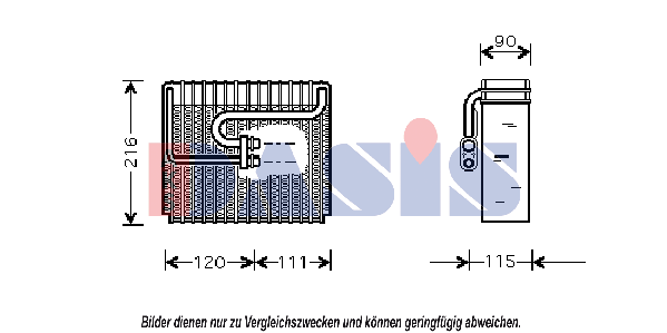 AKS DASIS Fordamper, klimaanlegg 820218N AKS DASIS 820218N originale Ac fordamper Daewoo Nubira Klaj hva koster