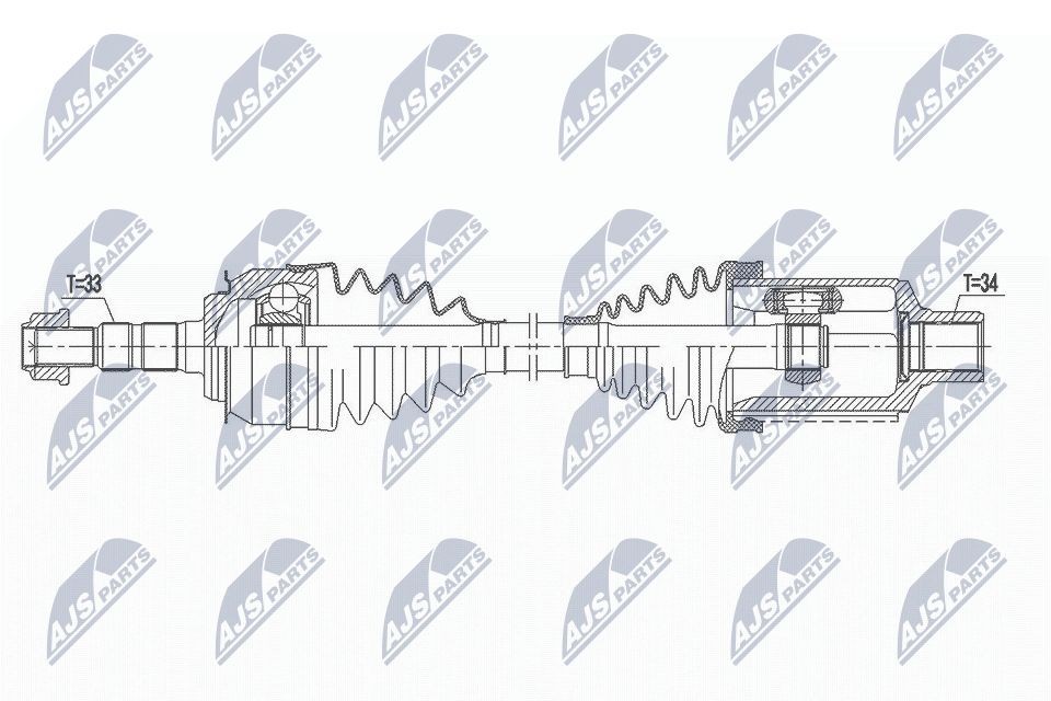Drivaxel NTY NPW-DW-033 NTY NPW-DW-033 Drivaxlar CHEVROLET CRUZE 2022