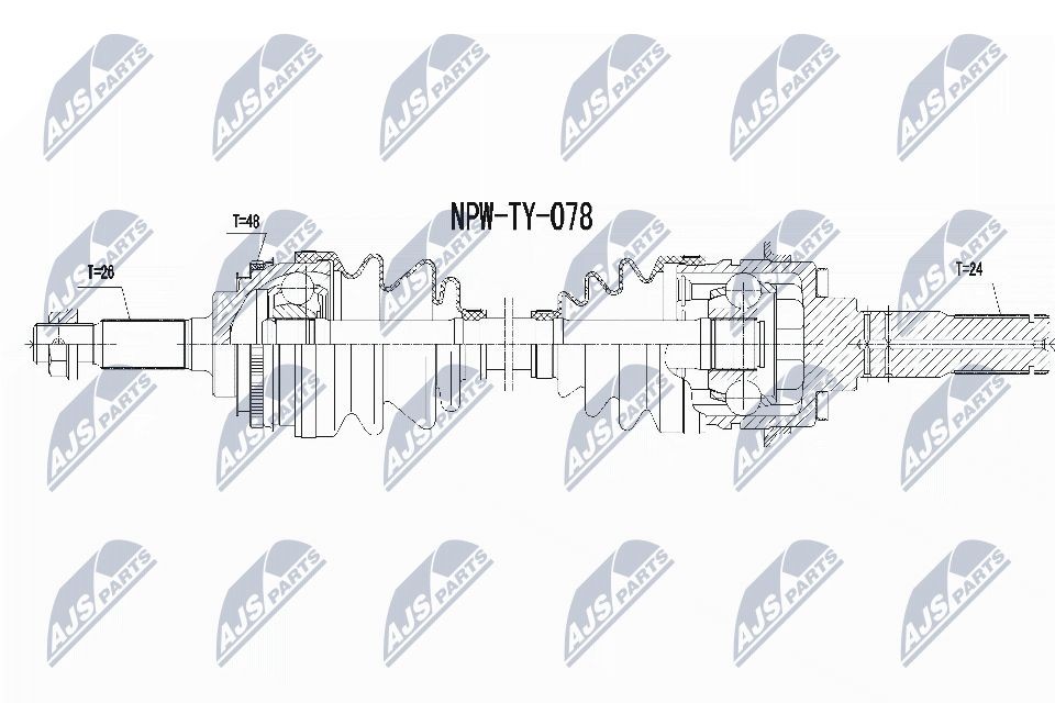 Arbre de transmission NTY NPW-TY-078 NTY NPW-TY-078 Cardan TOYOTA CELICA 1999