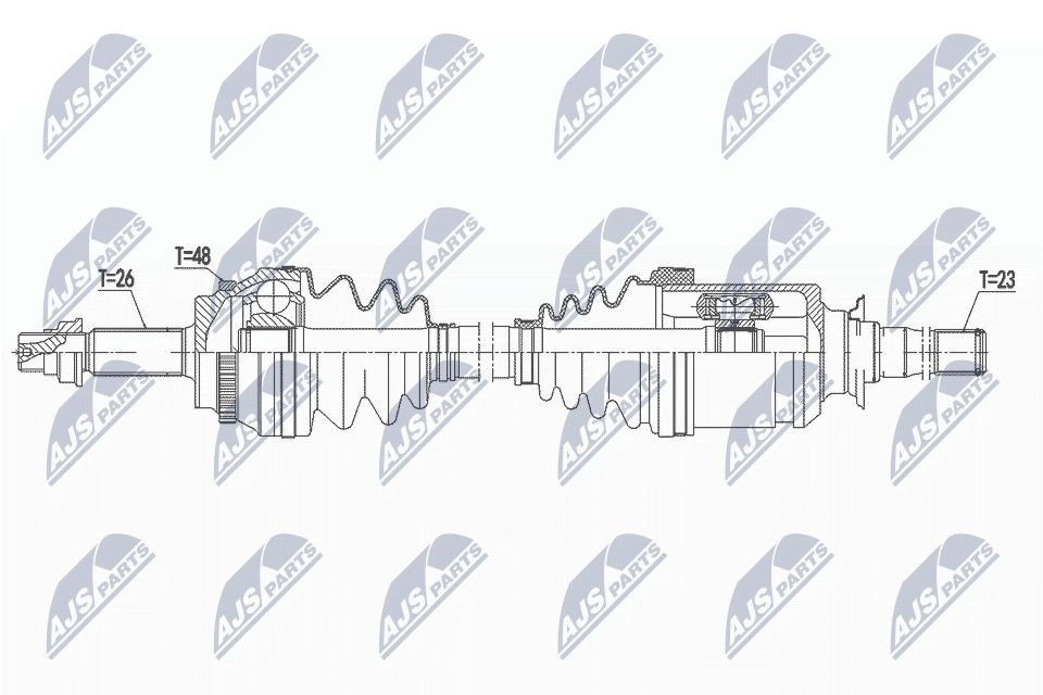 Drivaksel NTY NPW-TY-133 NTY NPW-TY-133: Drivaksel Toyota RAV 4 2002