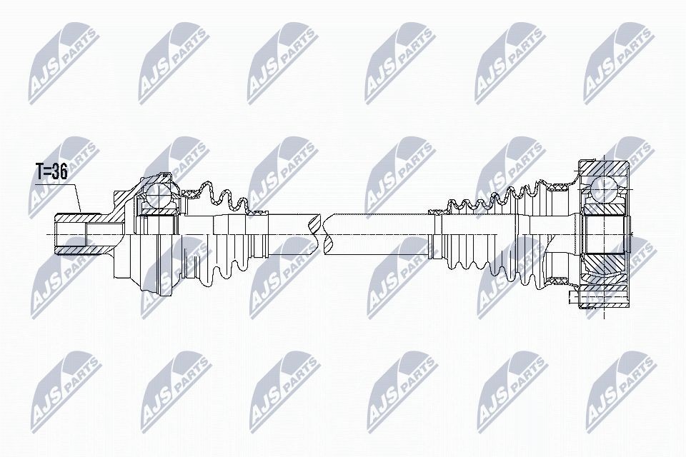 NTY Aandrijfas NPW-VW-089 Steekas NTY A6 NPW-VW-089 goedkoop