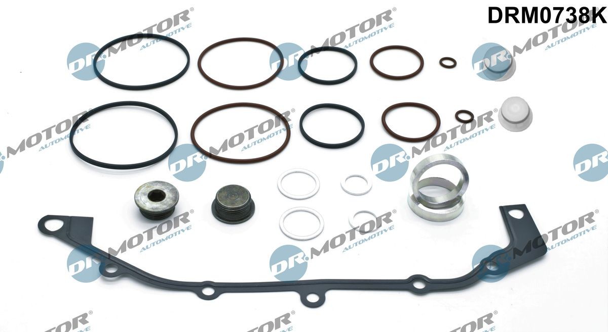 DR.MOTOR AUTOMOTIVE Sada tesnení skrine rozvodového mechanizmu DRM0738K Tesnenie pod rozvodovu skrinu DR.MOTOR AUTOMOTIVE DRM0738K lacné