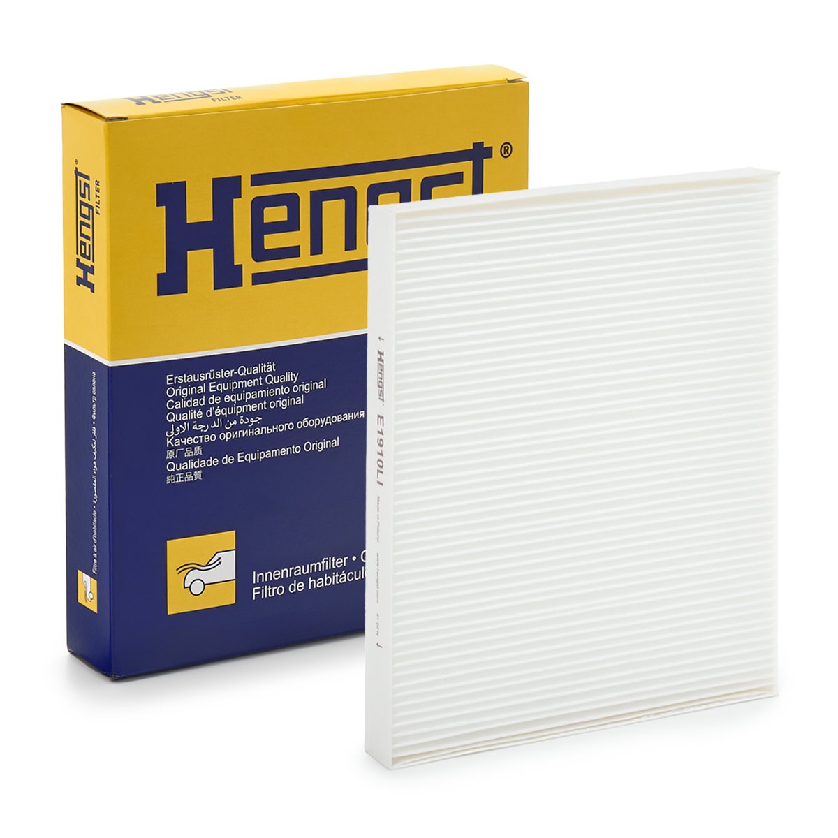 HENGST FILTER Suodatin, sisäilma E1910LI E1910LI HENGST FILTER Raitisilmasuodatin Volkswagen T-ROC hinta