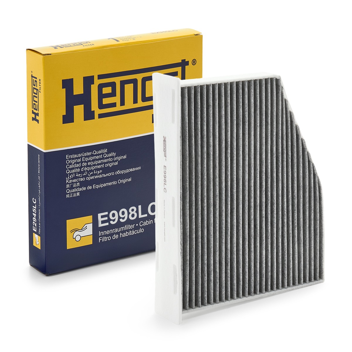 Suodatin, sisäilma HENGST FILTER E998LC AUDI A3 2007 Sisäilmansuodatin HENGST FILTER E998LC