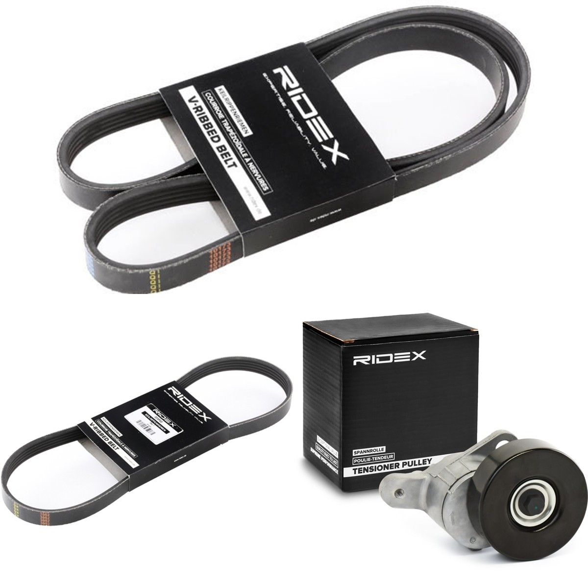 RIDEX Jeu de courroies trapézoïdales à nervures 542R0813 Toyota YARIS Kit de courroie d'accessoire RIDEX 542R0813