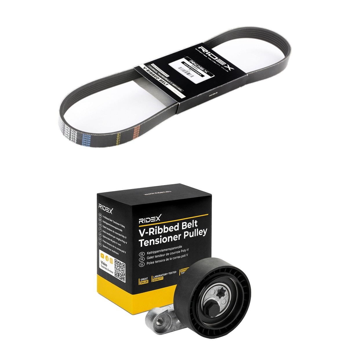 RIDEX Σετ ιμάντων poly-V 542R0848 Σετ ιμάντων poly-v RIDEX Skoda KODIAQ 542R0848