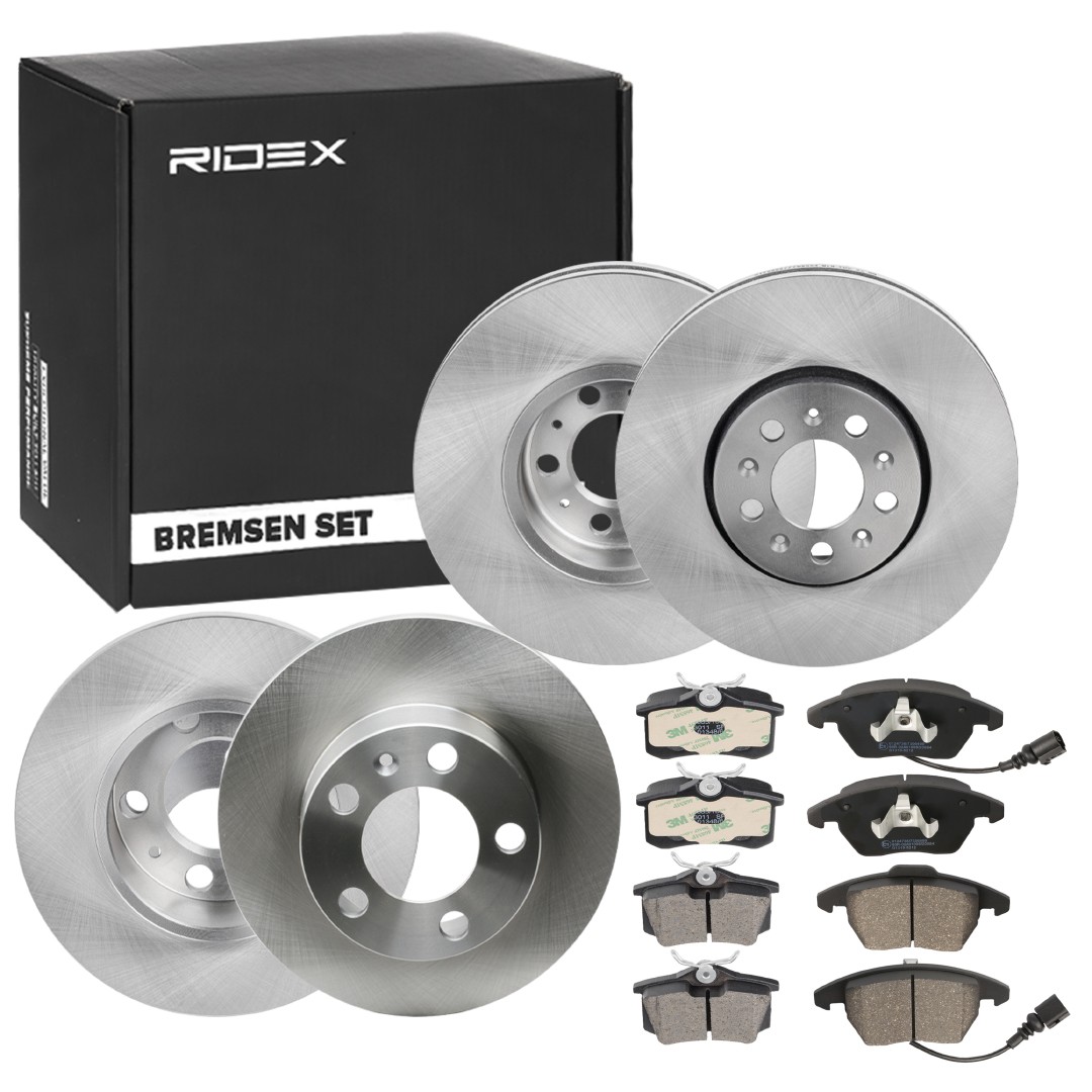 RIDEX Σετ φρένων, δισκόφρενα 3405B1674 Δισκόπλακες & τακάκια φρένων RIDEX Skoda KAROQ 3405B1674