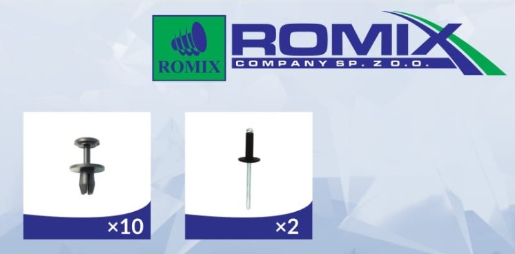 ROMIX Εσωτερικό φτερό 91002 Επένδυση θόλος τροχού TESLA ROMIX 91002