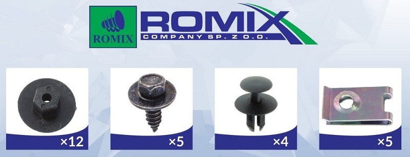 ROMIX Inderskærm 91010 Inderskærm SKODA ROMIX 91010