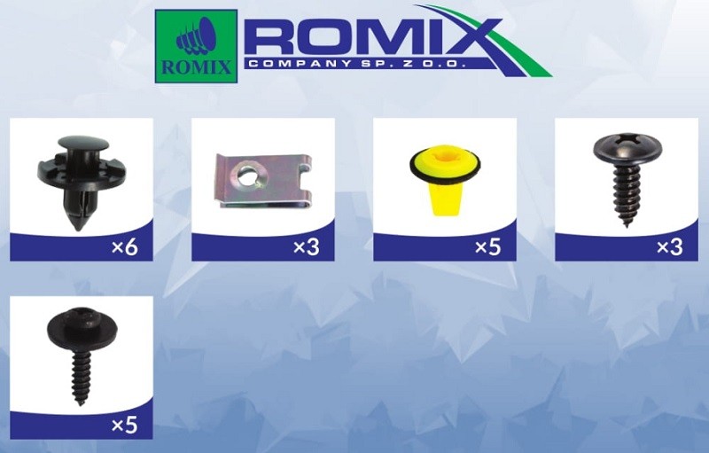 ROMIX Iekšējā spārna daļa 91011 Apdare riteņa niša ROMIX Ford TOURNEO CUSTOM 91011