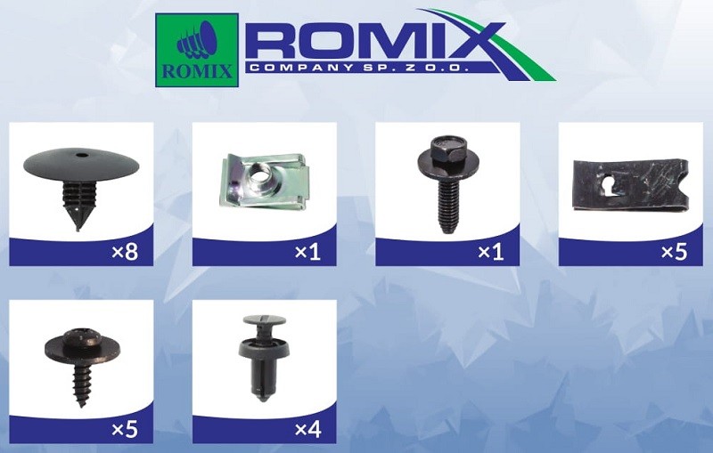 ROMIX Innvendig hjulskjerm 91013 91013 Innerskjerm DODGE CALIBER ROMIX