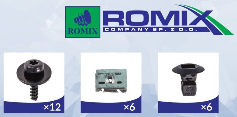ROMIX Innvendig hjulskjerm 91017 91017 Innerskjerm DODGE CALIBER ROMIX