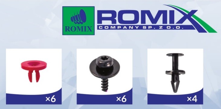 ROMIX Mont.sats, stötfångare 92001 Byta Stötfångarfäste FORD Orion Mk3 (GAL) kostnad ROMIX 92001