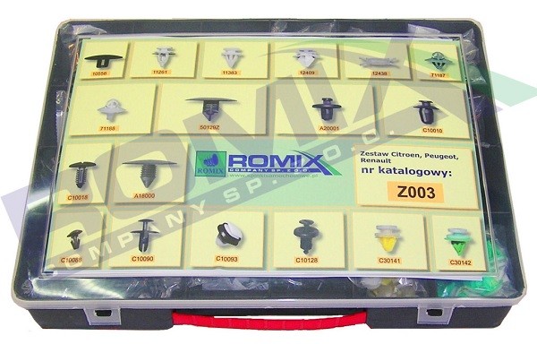 ROMIX Conjunto de grampos, carroçaria Z003 ROMIX Grelha de radiador Z003 experiência