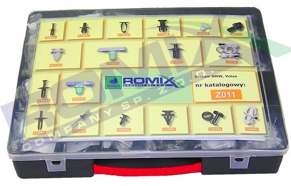 ROMIX Conjunto de grampos, carroçaria Z011 ROMIX Grelha frontal Z011 experiência