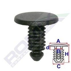 ROMIX Príchytka ozdobnej / ochran. liżty 10530 ROMIX 10530 Ozdobná ochranná liżta dverí Hyundai GETZ originálne