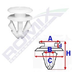 ROMIX Moldings / aizsarguzlika 12633 12633 Apdare aizsarguzlika durvis AUDI A4 ROMIX