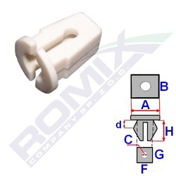 Klips, pynte- / beskyttelseslist ROMIX 15504 ROMIX 15504: Beskyttelseslist Seat IBIZA 2001