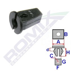 ROMIX Klips, pynte- / beskyttelseslist 15506 ROMIX 15506 Beskyttelseslist Transporter Standard Passenger Van originale pris