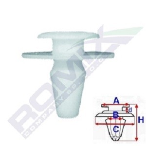 Clip, list ROMIX A15814 ROMIX A15814: Dörrlister Seat ALTEA 2004