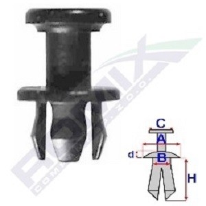 ROMIX Clip, list A17489 A17489 Dörrlister ROMIX VOLVO V50