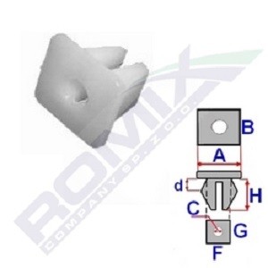ROMIX Clip, sier- / beschermingslijst B17058 Deuren Bongo 4 SK: Clip, sier- / beschermingslijst ROMIX B17058