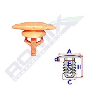 ROMIX Klips, pynte- / beskyttelseslist B18877 ROMIX B18877 Dørlister Acty III Minibuss pris