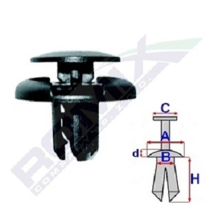 ROMIX Klips, pynte- / beskyttelseslist B19239 ROMIX B19239 Dørlister Quintet (SU) originale pris