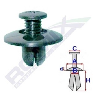 ROMIX Clips, side- / beskyttelseslister B22045 ROMIX B22045 Clips, side- / beskyttelseslister