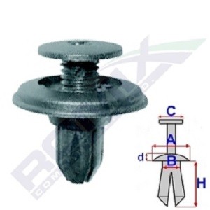 Clip, sier- / beschermingslijst ROMIX B22070 ROMIX B22070: Achtersierlijst Nissan PATHFINDER 2001