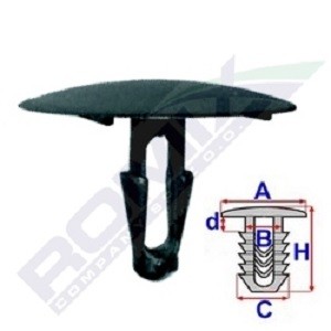 ROMIX Clips, side- / beskyttelseslister B22119 ROMIX B22119 Døre TOYOTA Land Cruiser 80 (J80)