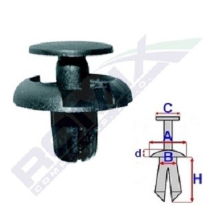 ROMIX Clip, sier- / beschermingslijst B22628 Deuren Honda Jazz gd: Clip, sier- / beschermingslijst ROMIX B22628