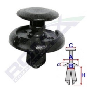 ROMIX Klips, pynte- / beskyttelseslist B23143 ROMIX B23143 Beskyttelseslist MASERATI GRECALE originale
