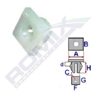 Clip, list ROMIX B23204 ROMIX B23204 Kromlister TOYOTA AYGO 2012
