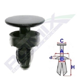 ROMIX Clip, list B24653 ROMIX B24653 Dörrlister CITROЁN BX original
