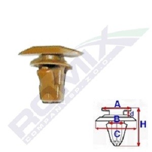ROMIX Clip, list B25291 ROMIX B25291 Dörrlister Mazda MX 5 nc original