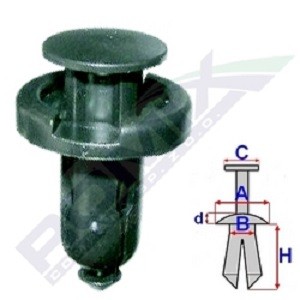 ROMIX Clip, sier- / beschermingslijst B25354 Deuren Subaru Legacy 3: Clip, sier- / beschermingslijst ROMIX B25354