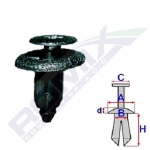 ROMIX Klips, pynte- / beskyttelseslist B25376 ROMIX B25376 Beskyttelseslist CADILLAC CTS originale