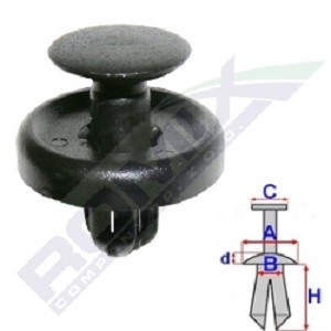 ROMIX Clip, trim / protective strip B25837 ROMIX B25837 TOYOTA Altezza (_E1_) door protector replacement