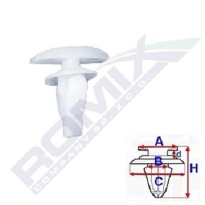 ROMIX Klips, pynte- / beskyttelseslist C10070 ROMIX C10070 Beskyttelseslist HONDA Acty III Minibuss billige