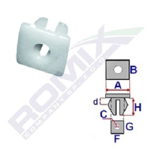 Clips, side- / beskyttelseslister ROMIX C10073 ROMIX C10073 Lister MAZDA PREMACY 1999