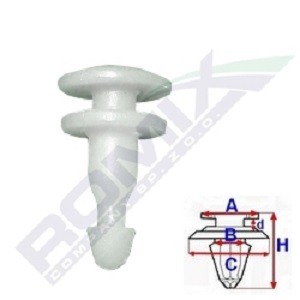 Clip, sier- / beschermingslijst ROMIX C10074 ROMIX C10074 Sierlijsten NISSAN TERRANO 2022